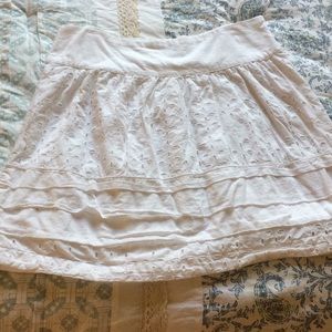 BANANA REPUBLIC White Eyelet Skirt